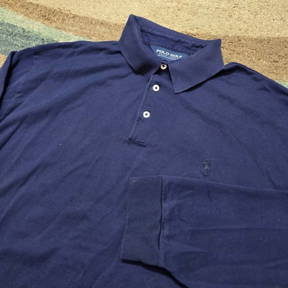 Polo Golf Ralph Lauren Vintage Polo Long Sleeve Navy Old Money Men's size XL